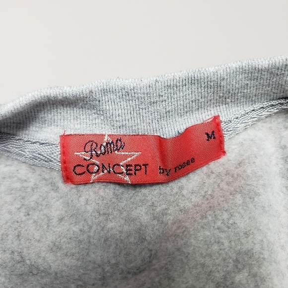 Roma concept by rosee gray and black R logo crop jacket women's size medium - Picture 8 of 10